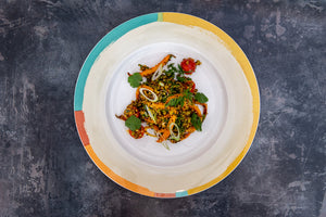 Roasted carrot, spiced quinoa and mung bean salad (Vegan)